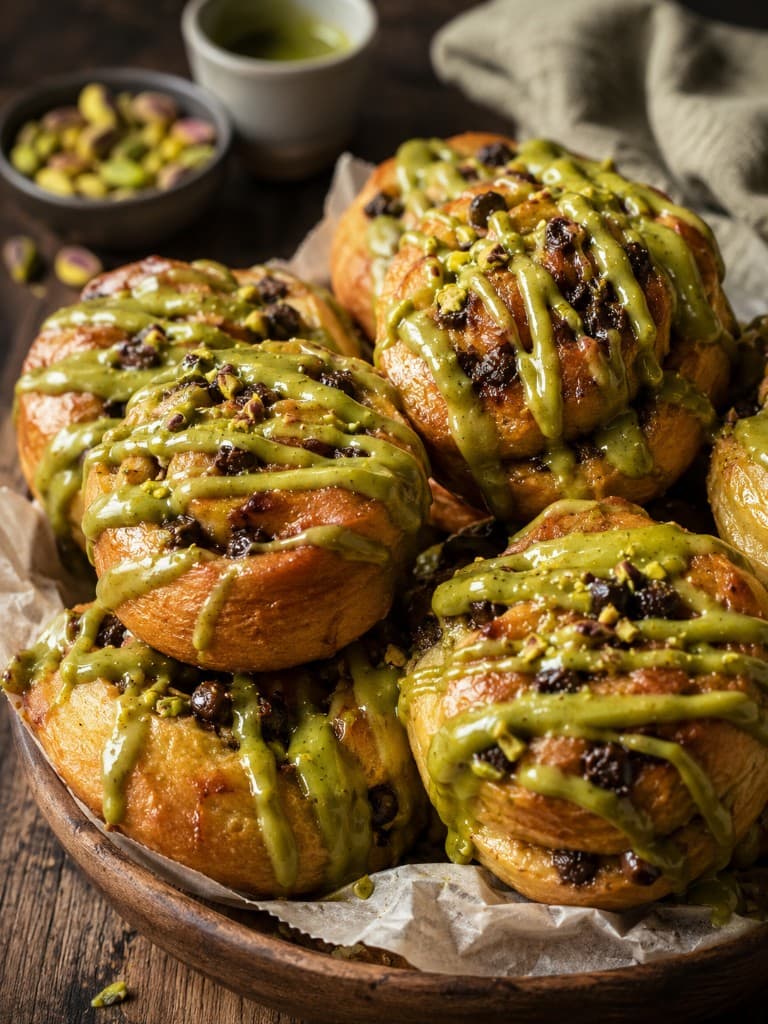 Pistachio Iced Rolls